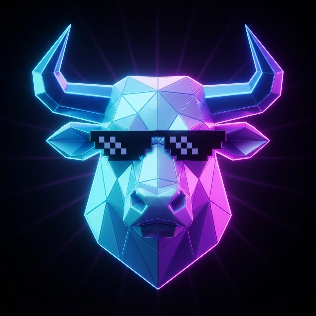 The SOLSEM bull wearing pixel sunglasses